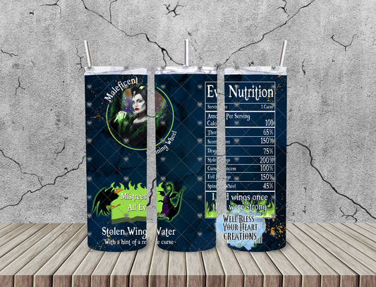 Maleficent Inspired | Skinny Tumbler 20oz and 30oz