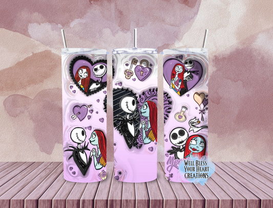 Jack&Sally Valentines Inspired |Skinny Tumbler 20oz