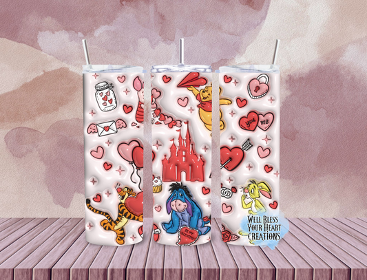 Pooh&Friends Valentines Inspired |Skinny Tumbler 20oz