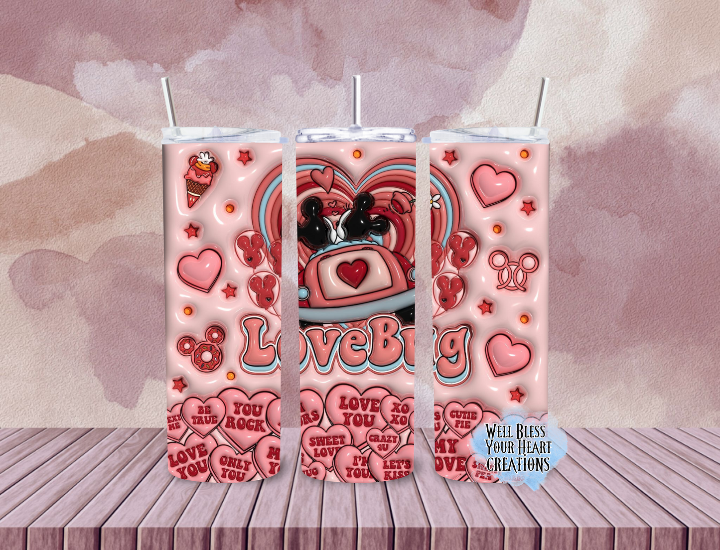 Mickey&Minnie Love Bug Inspired |Skinny Tumbler 20oz