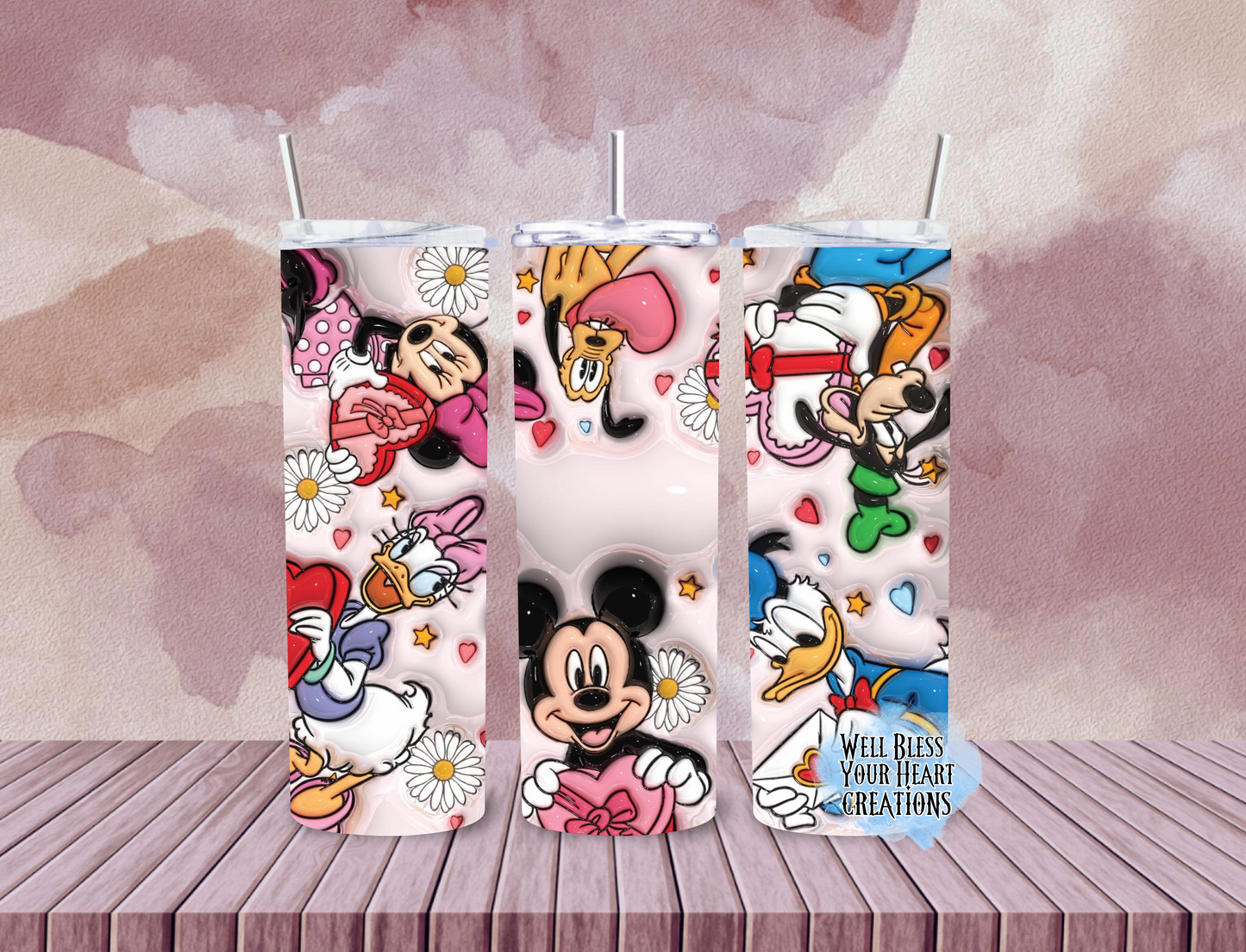 Mickey&Friends Valentines Inspired |Skinny Tumbler 20oz