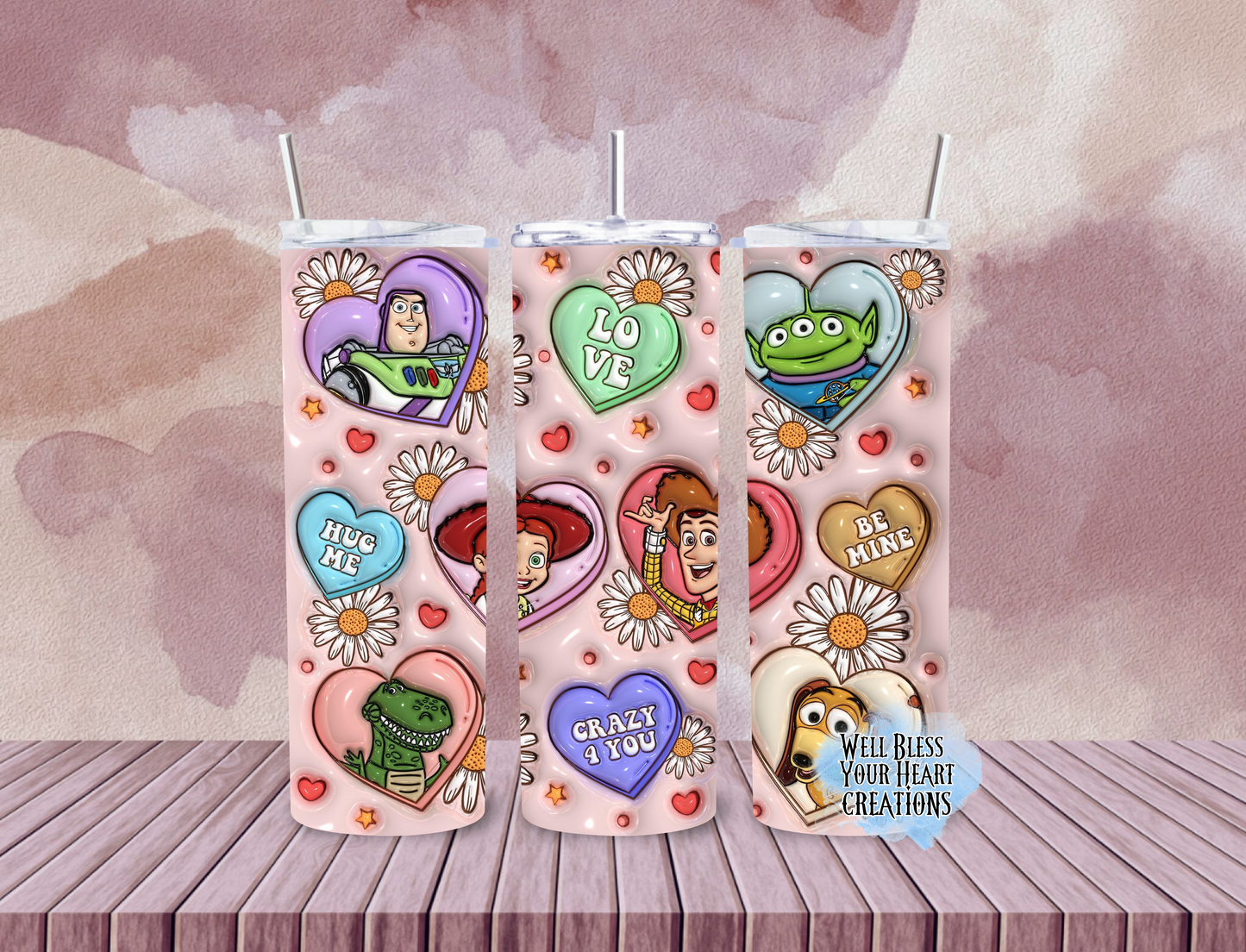 Toy Story Valentines Inspired |Skinny Tumbler 20oz