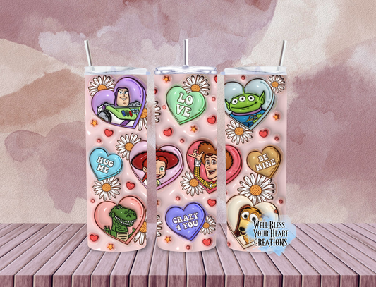 Toy Story Valentines Inspired |Skinny Tumbler 20oz