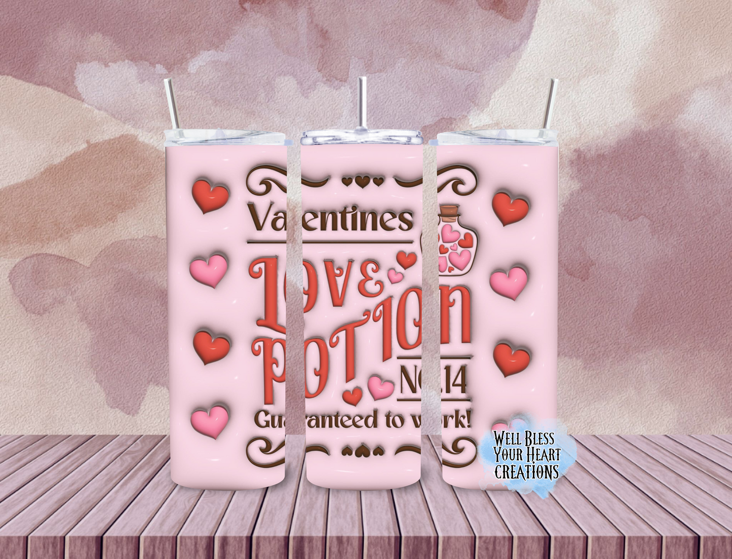 Valentines Love Potion NO.14  |Skinny Tumbler 20oz