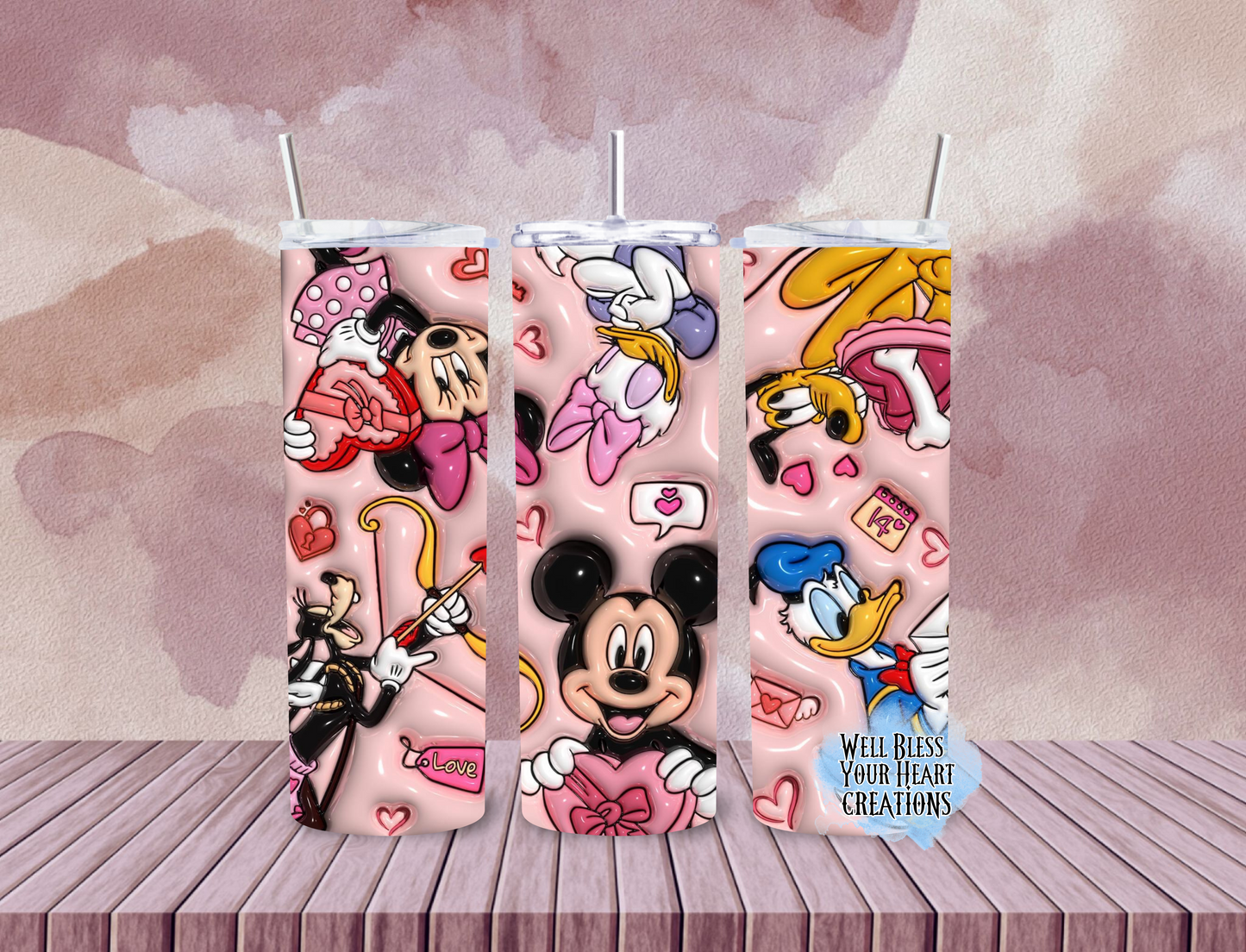 Mickey&Gang valentines Inspired |Skinny Tumbler 20oz