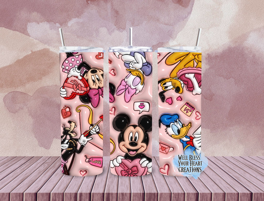 Mickey&Gang valentines Inspired |Skinny Tumbler 20oz