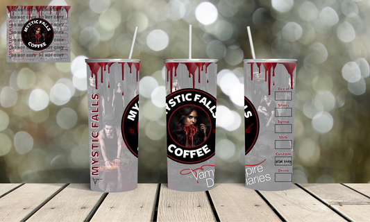 The Vampire Diaries Inspired |Skinny Tumbler 20oz