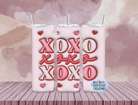 XOXO Valentines |Skinny Tumbler 20oz