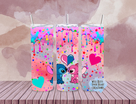 Stitch & Angel Inspired |Skinny Tumbler 20oz