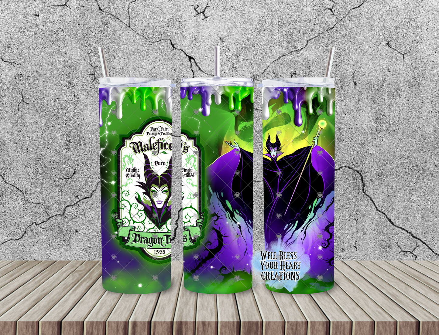 Maleficent Inspired |Skinny Tumbler 20 oz and 30oz