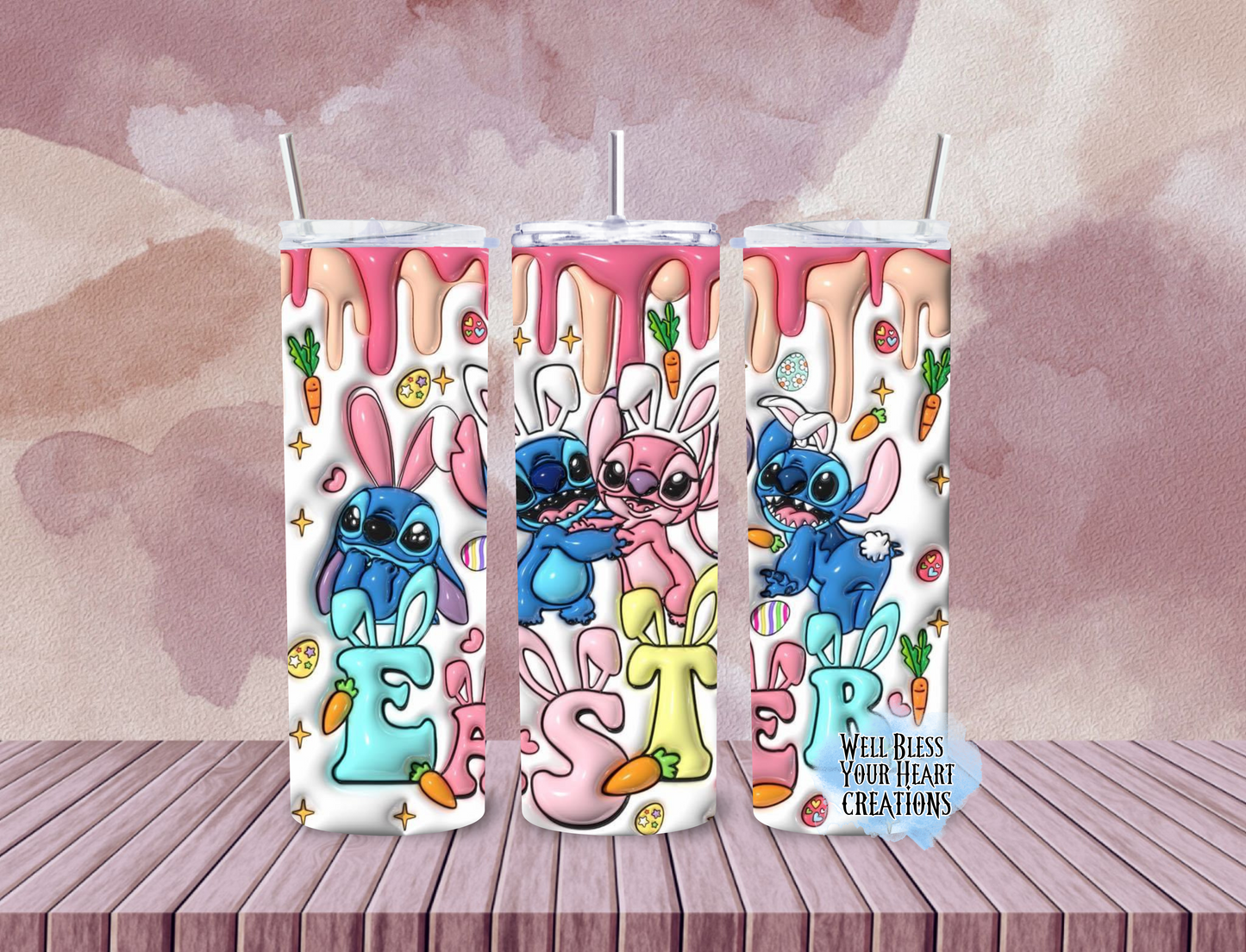 Stitch Easter Inspired |Skinny Tumbler 20oz