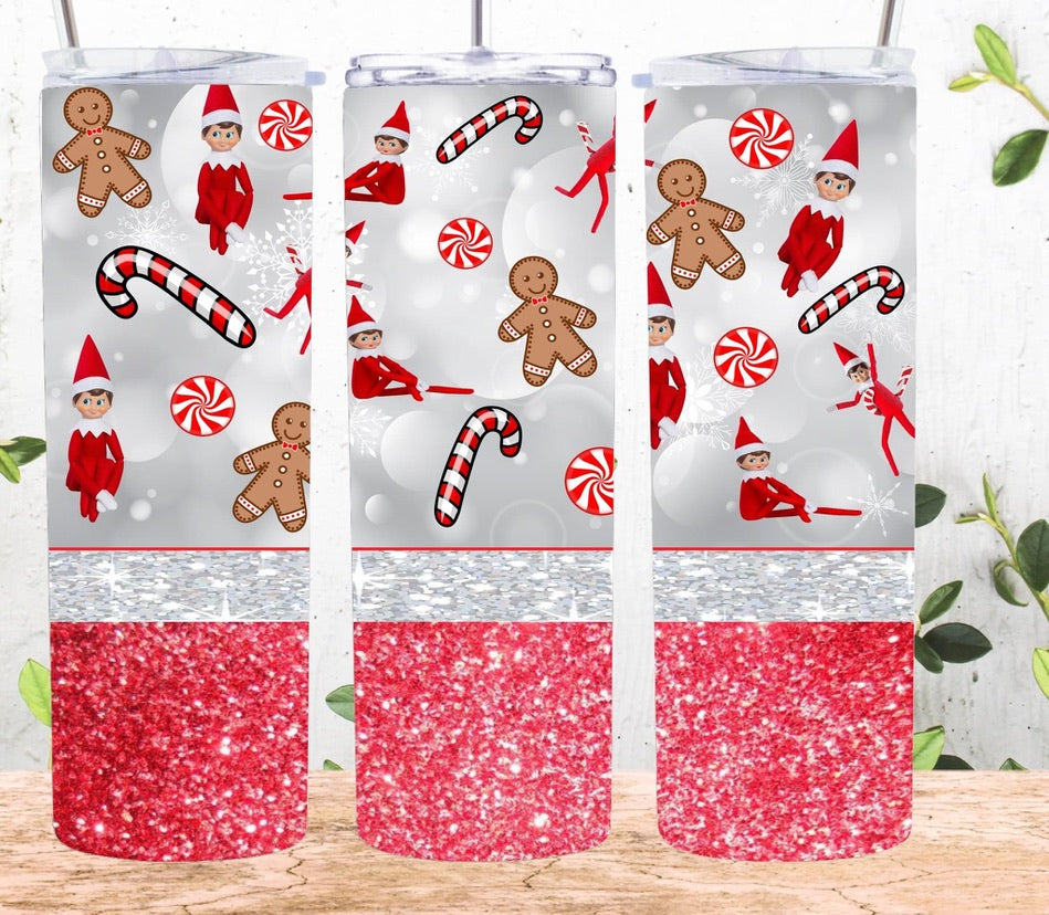 Elf On The Shelf Inspired |Skinny Tumbler 20oz