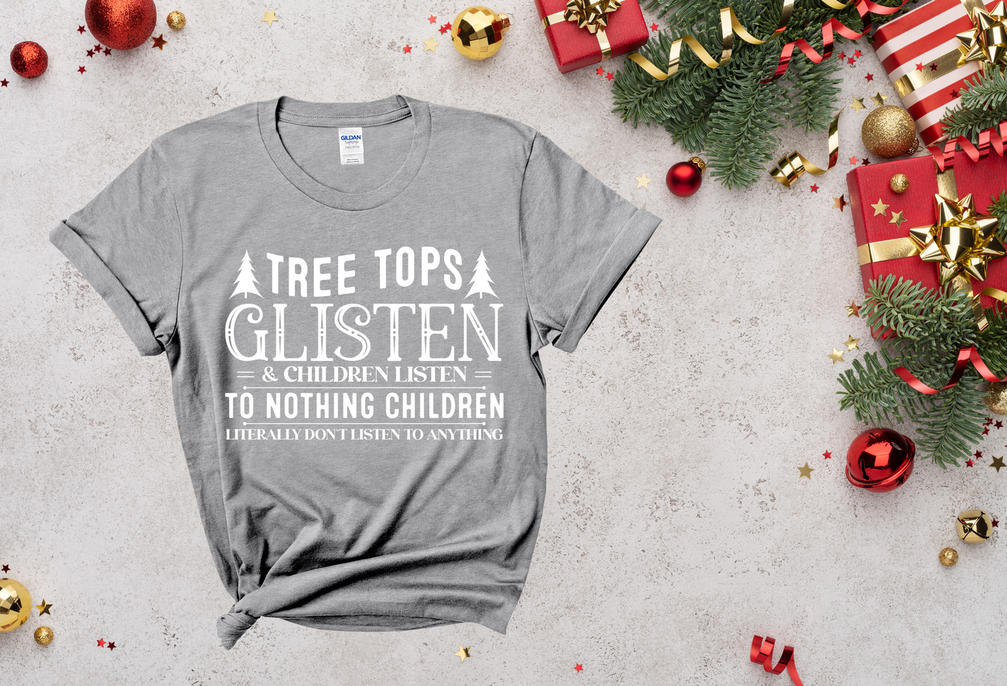 Tree Tops Glisten and Children Listen To Nothing "Solid White" |Tee