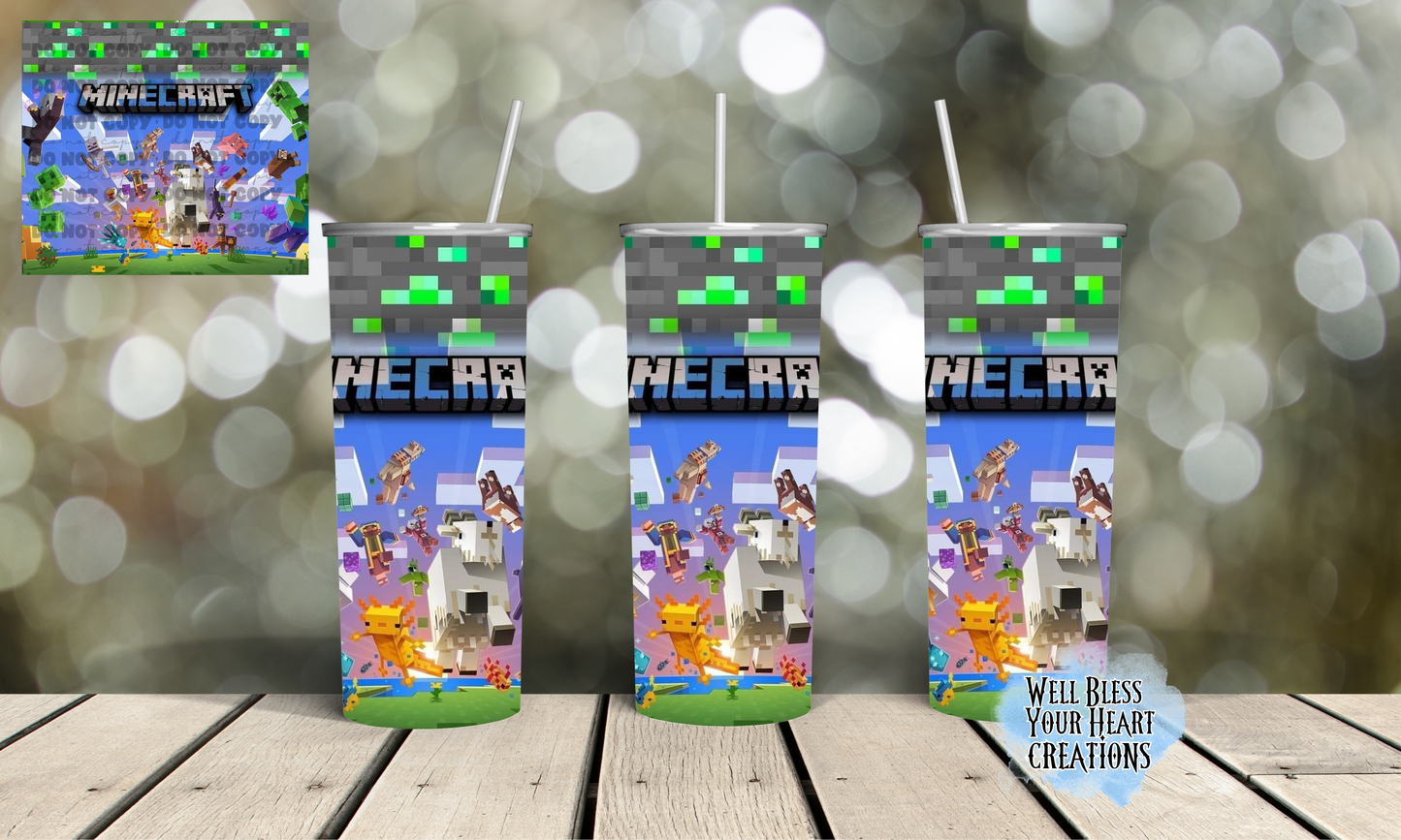 Mindcraft Inspired |Skinny Tumbler 20oz