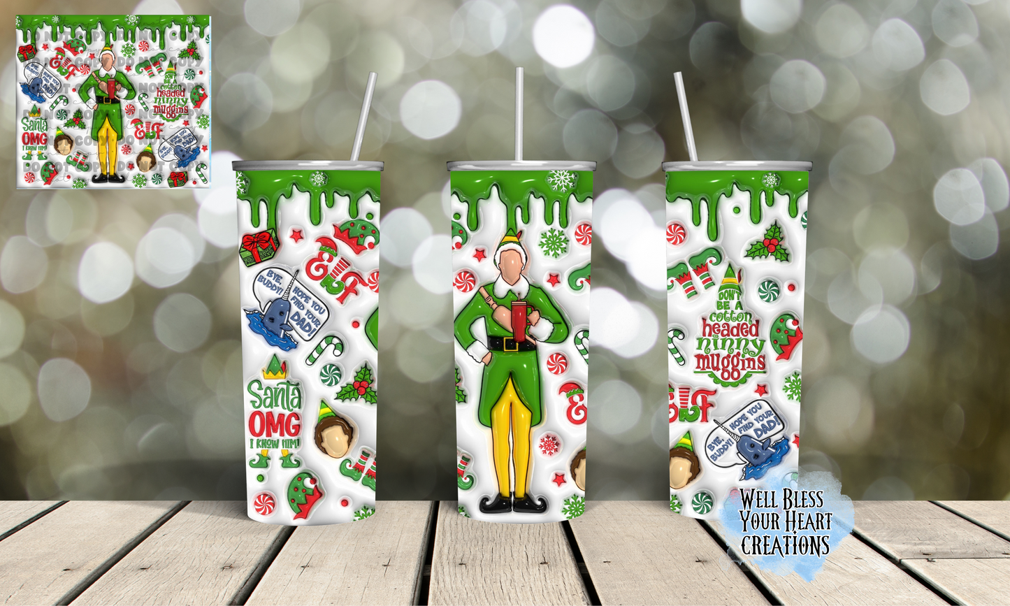 Elf Christmas |Skinny Tumbler 20oz