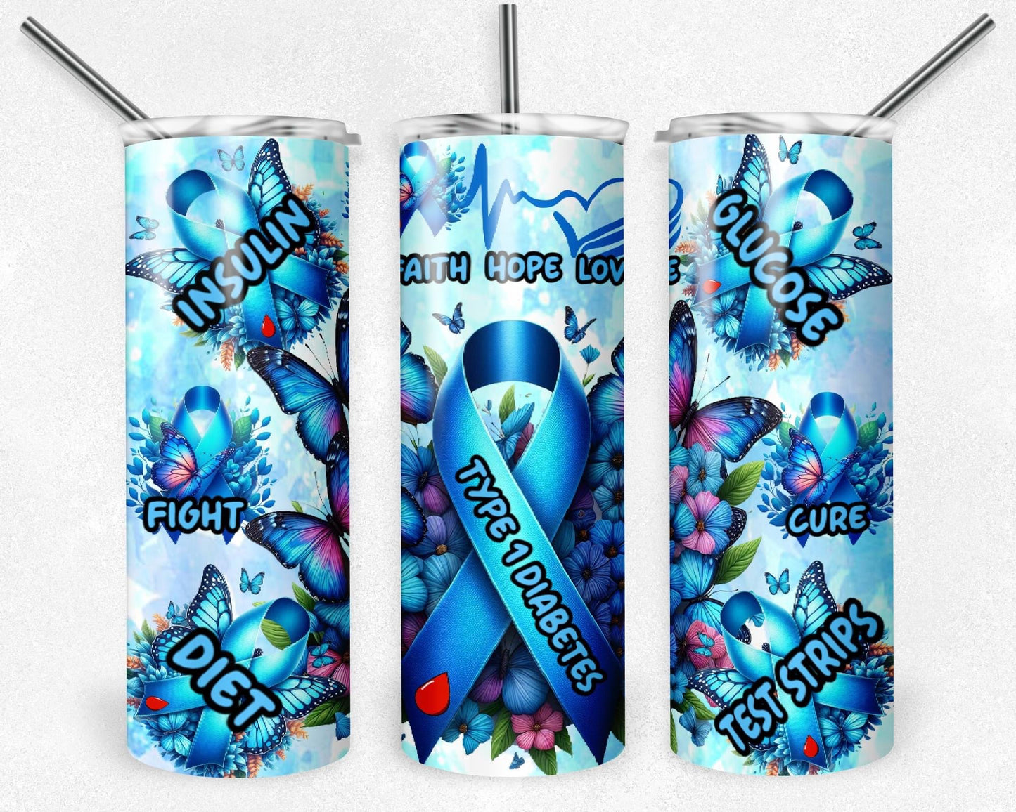 Diabetes Awareness | Skinny Tumbler 20oz and 30oz