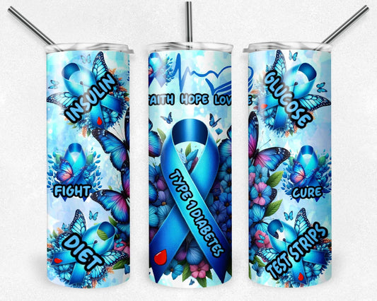 Diabetes Awareness | Skinny Tumbler 20oz and 30oz