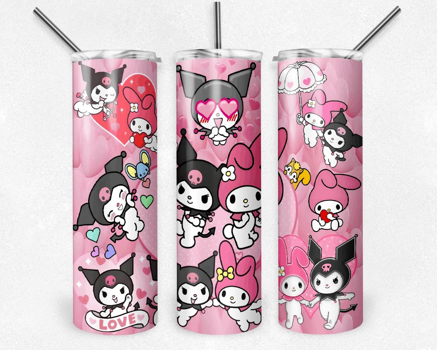 Hello Kitty & Kuromi Inspired |Skinny Tumbler 20oz