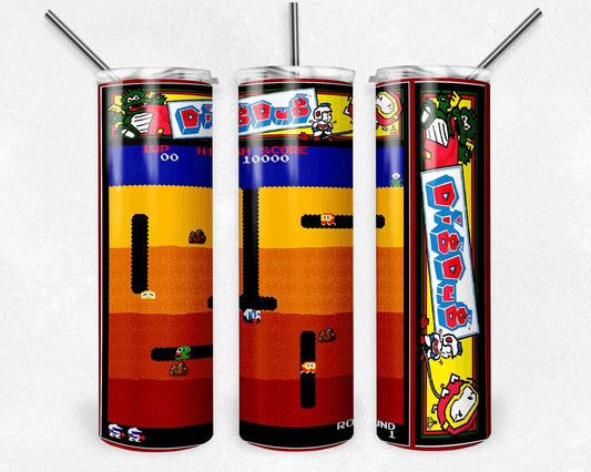 DigDug "Retro Game" 20 oz Skinny Tumbler