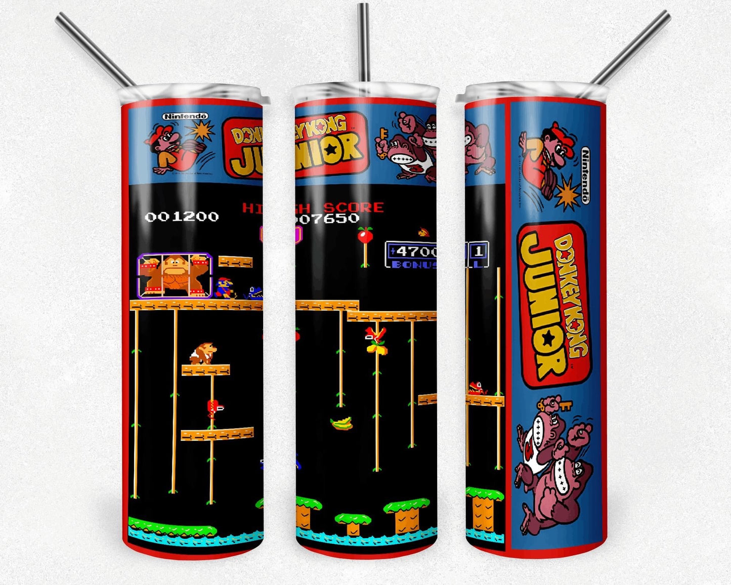 Donkey Kong Junior "Retro Game" 20 oz Skinny Tumbler