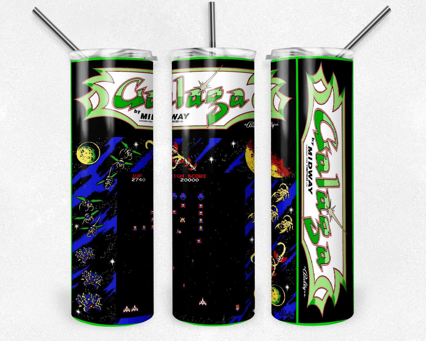 Galaga "Retro Game" 20 oz Skinny Tumbler