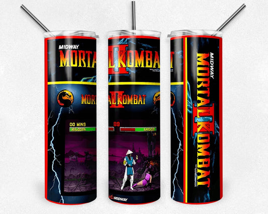 Mortal Kombat 2 "Retro Game" 20 oz Skinny Tumbler