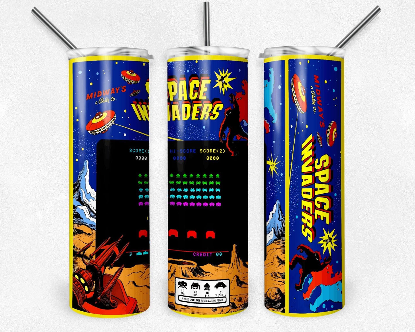 Space Invaders "Retro Game" 20 oz Skinny Tumbler