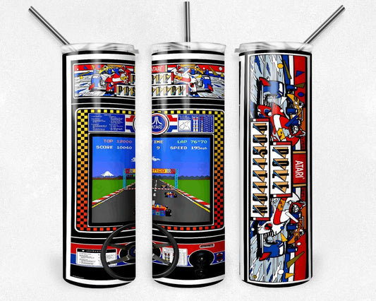 Pole Position "Retro Game" 20 oz Skinny Tumbler