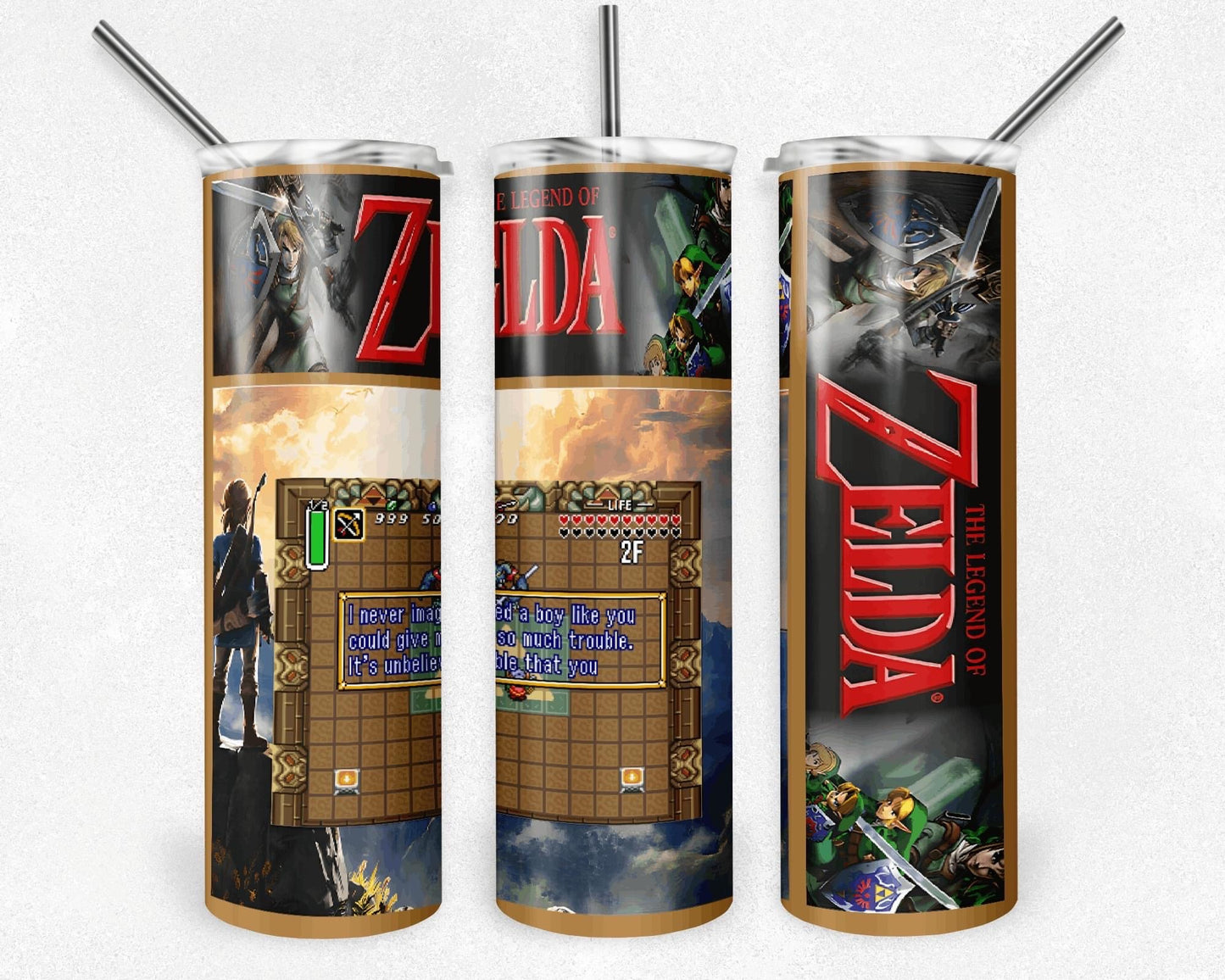 Zelda "Retro Game" 20 oz Skinny Tumbler