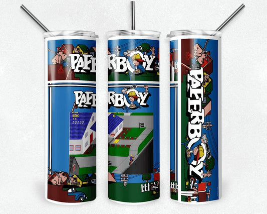 Paper Boy "Retro Game" 20 oz Skinny Tumbler