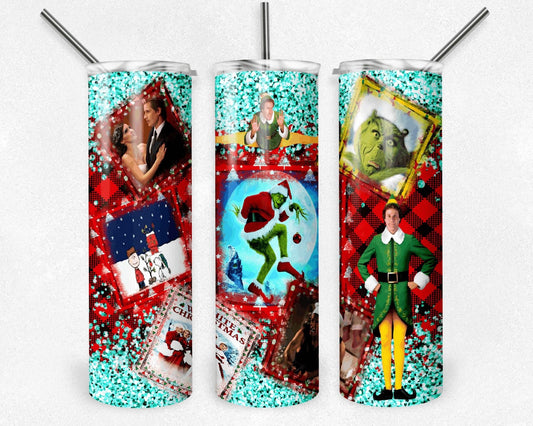 Classic Christmas Movie Collage |Skinny Tumbler 20oz