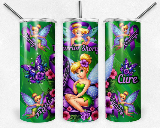 Crohn's and Colitis TinkerBell | Skinny Tumbler 20oz and 30oz