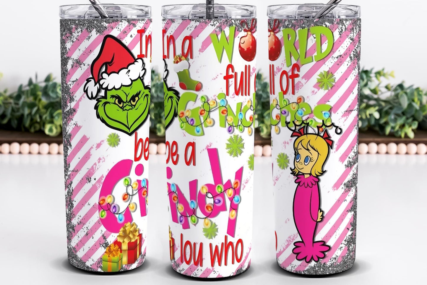 Cindy Lou Christmas Inspired |Skinny Tumbler 20oz