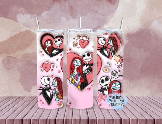 Jack & Sally Inspired |Skinny Tumbler 20oz