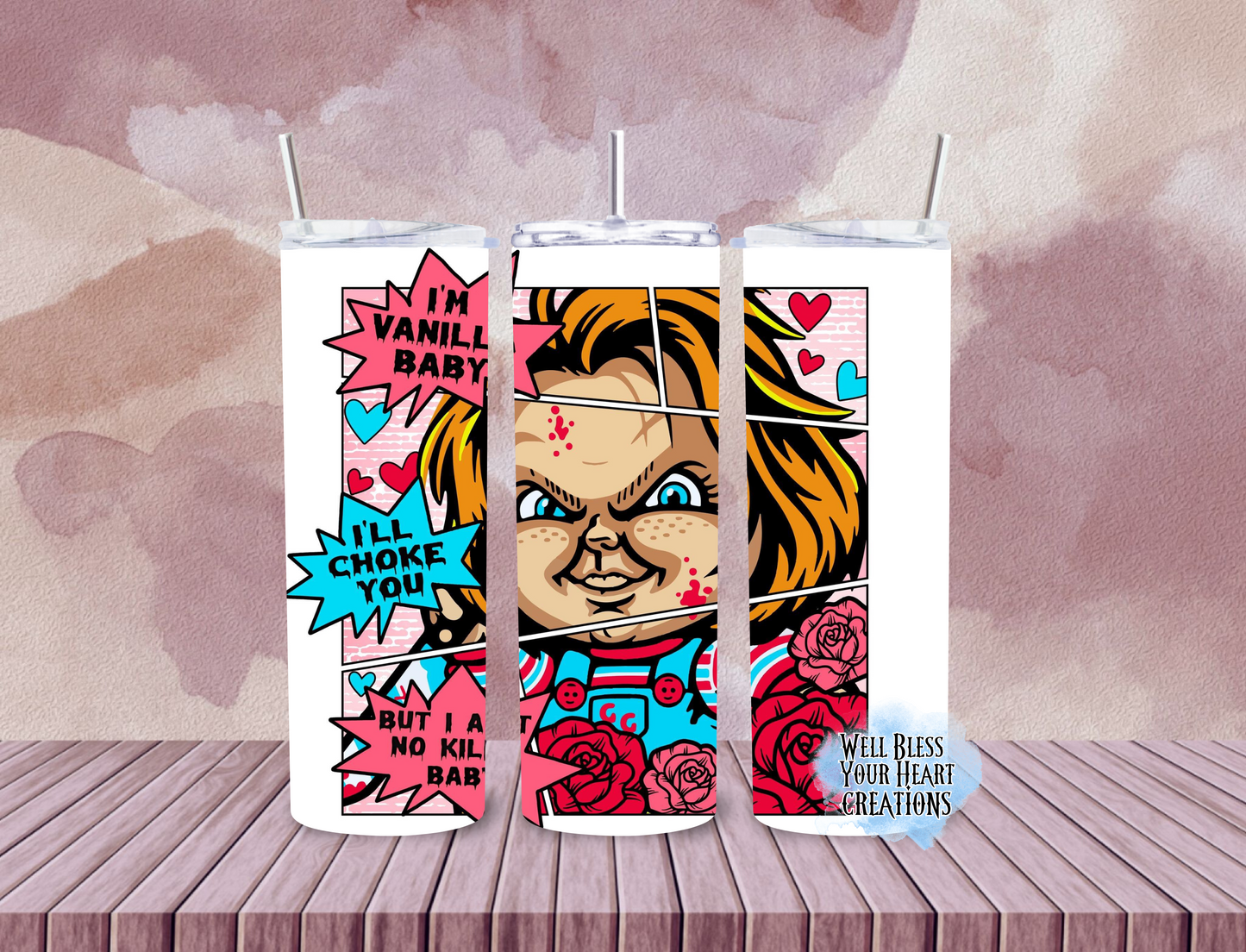 Chucky Valentine Inspired |Skinny Tumbler 20oz