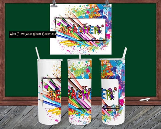 Teacher 20oz Skinny Tumbler