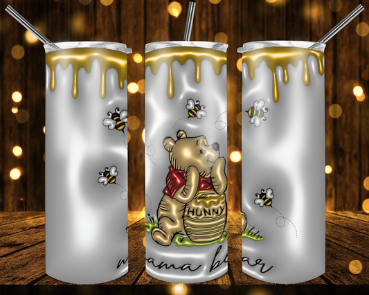 Mama Bears Five Bees Pooh Inspired | Skinny Tumbler 20oz and 30oz